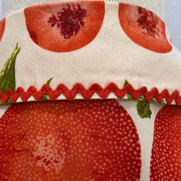 Vintage 90s Y2K πππππRARE Betsey Johnson White Silk Fruit Dress, Size 6 - Picture 10 of 16